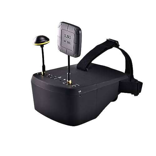 Óculos FPV analógico EV800D com DVR, receptor 5,8 GHz de 40 canais