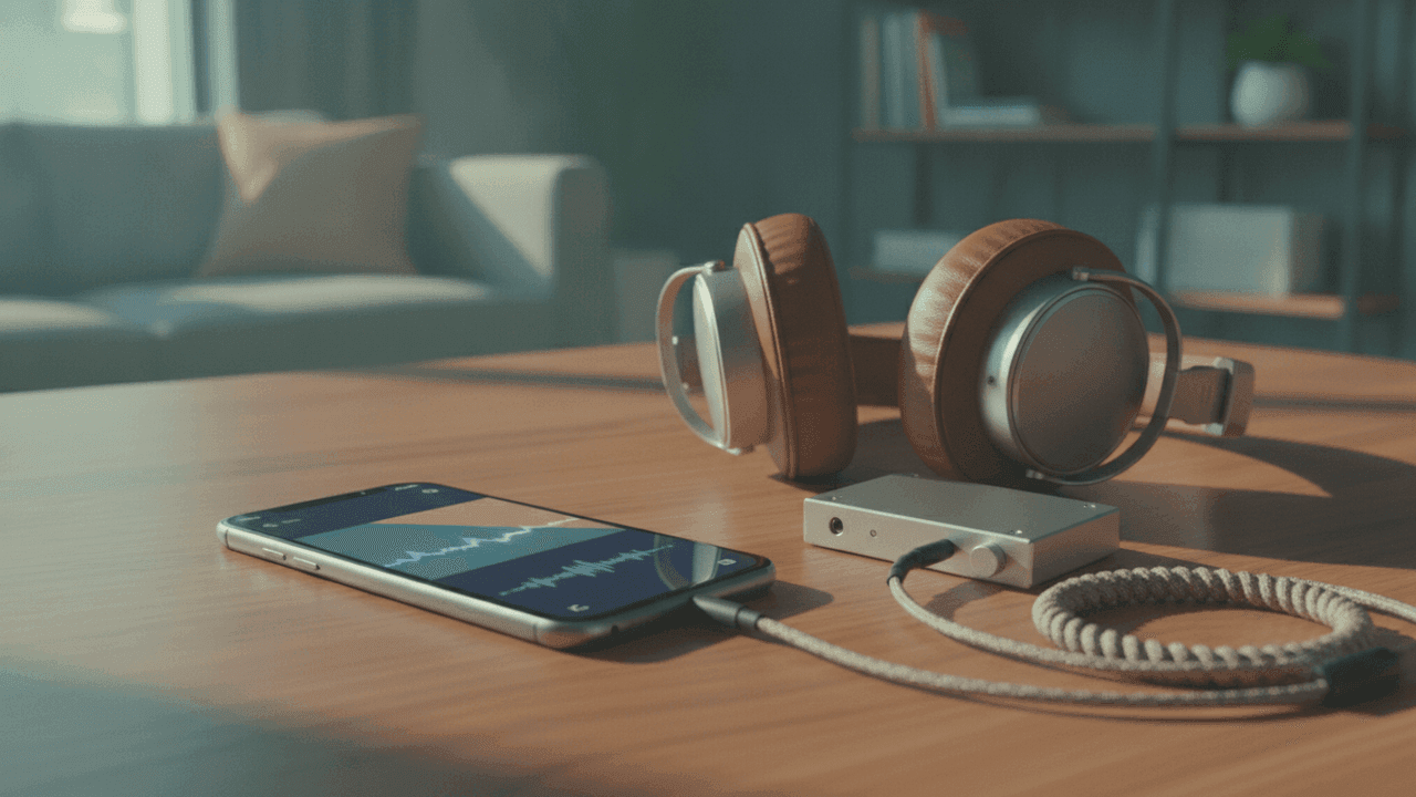 Amazon Music é grátis no Prime: comparação entre Music Prime, Music Unlimited e Spotify em 2026, ouvindo música no celular com fone de ouvido