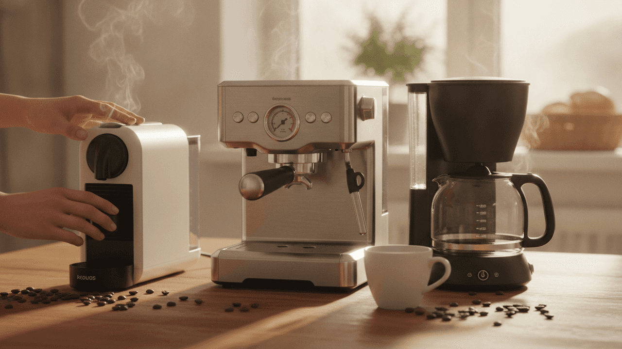 Como escolher a cafeteira ideal: comparação entre cápsula, espresso e filtro
