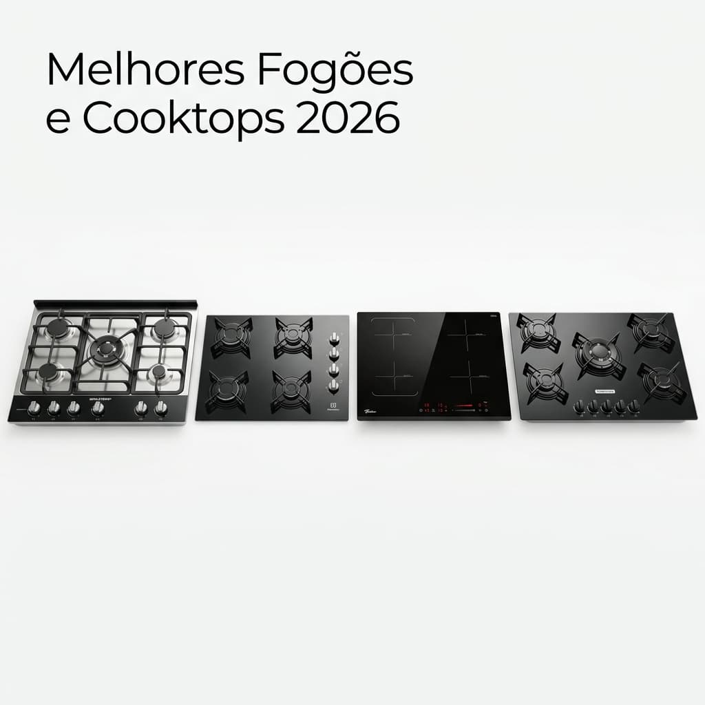 Melhores fogões e cooktops 2026 — Brastemp, Electrolux, Fischer e Tramontina comparados