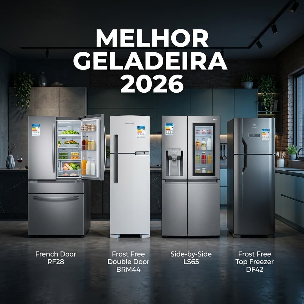 Melhores geladeiras 2026 — Brastemp, Electrolux, Samsung e LG comparadas