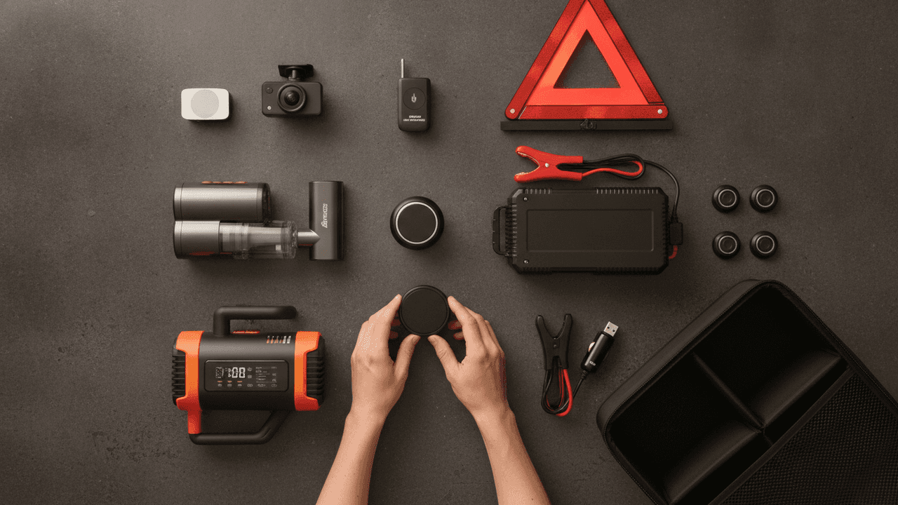 Os 10 melhores acessórios para carro de 2026: suporte veicular, aspirador, dashcam, jump starter, calibrador digital, TPMS e mais