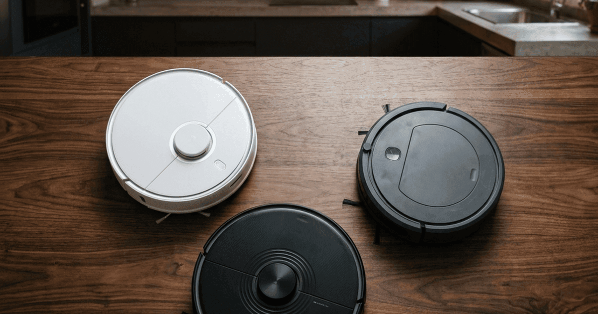 Robôs aspiradores Roborock e Xiaomi comparados pela equipe Buskando em 2026