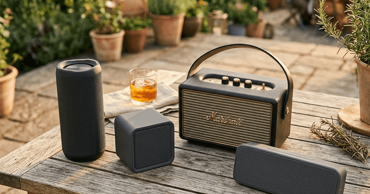 7 caixas de som bluetooth comparadas pela equipe Buskando para a Copa 2026 — JBL, Sony, Marshall, Anker