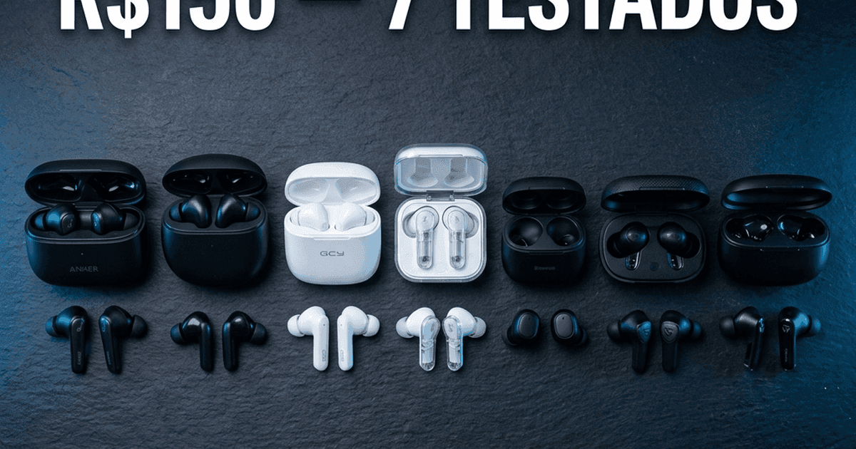 7 fones TWS até R$150 comparados pela equipe Buskando em 2026