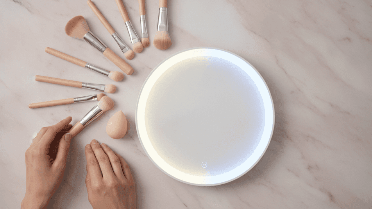 Os melhores kits de maquiagem de 2026 comparados: pincéis, esponjas e espelho com luz LED