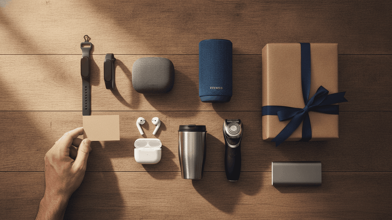 Presentes de Dia dos Pais até R$ 300: smartband, fone, caixa de som, cafeteira, garrafa térmica, barbeador e power bank